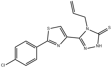 4-ALLYL-5-[2-(4-CHLOROPHENYL)-1,3-THIAZOL-4-YL]-4H-1,2,4-TRIAZOL-3-YLHYDROSULFIDE Struktur