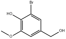 2-BROMO-4-(HYDROXYMETHYL)-6-METHOXYPHENOL Struktur