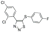 4-(2,4-DICHLOROPHENYL)-1,2,3-THIADIAZOL-5-YL 4-FLUOROPHENYL SULFIDE Struktur