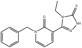 1-BENZYL-3-(4-ETHYL-5-SULFANYL-4H-1,2,4-TRIAZOL-3-YL)-2(1H)-PYRIDINONE Struktur