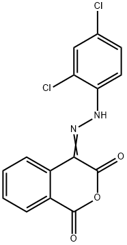 1H-ISOCHROMENE-1,3,4-TRIONE 4-[N-(2,4-DICHLOROPHENYL)HYDRAZONE] Struktur