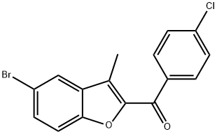 (5-BROMO-3-METHYL-1-BENZOFURAN-2-YL)(4-CHLOROPHENYL)METHANONE Struktur