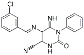 5-(1-AZA-2-(3-CHLOROPHENYL)VINYL)-4-IMINO-2-OXO-3-PHENYL-1H-1,3-DIAZINE-6-CARBONITRILE Struktur