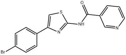 N-(4-(4-BROMOPHENYL)(2,5-THIAZOLYL))-3-PYRIDYLFORMAMIDE Struktur