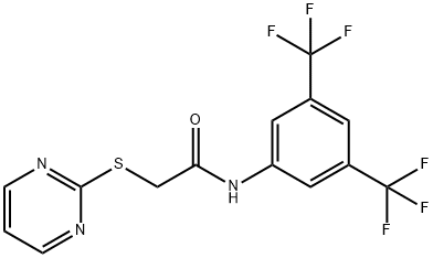 N-[3,5-BIS(TRIFLUOROMETHYL)PHENYL]-2-(2-PYRIMIDINYLSULFANYL)ACETAMIDE Struktur