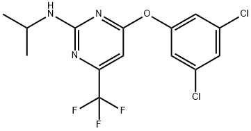 4-(3,5-DICHLOROPHENOXY)-N-ISOPROPYL-6-(TRIFLUOROMETHYL)-2-PYRIMIDINAMINE Struktur