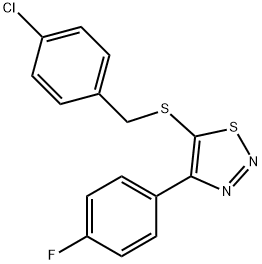 4-CHLOROBENZYL 4-(4-FLUOROPHENYL)-1,2,3-THIADIAZOL-5-YL SULFIDE Struktur