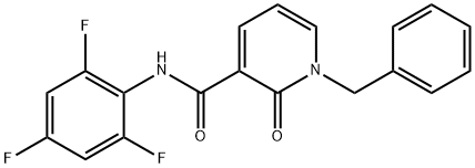 1-BENZYL-2-OXO-N-(2,4,6-TRIFLUOROPHENYL)-1,2-DIHYDRO-3-PYRIDINECARBOXAMIDE Struktur