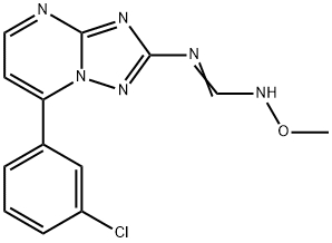 N-[7-(3-CHLOROPHENYL)[1,2,4]TRIAZOLO[1,5-A]PYRIMIDIN-2-YL]-N'-METHOXYIMINOFORMAMIDE Struktur