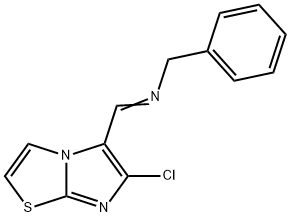 N-BENZYL-N-[(6-CHLOROIMIDAZO[2,1-B][1,3]THIAZOL-5-YL)METHYLENE]AMINE Struktur