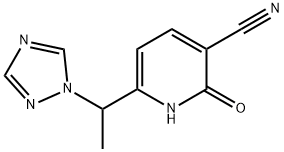 2-HYDROXY-6-[1-(1H-1,2,4-TRIAZOL-1-YL)ETHYL]NICOTINONITRILE Struktur