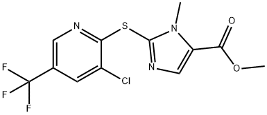 METHYL 2-([3-CHLORO-5-(TRIFLUOROMETHYL)-2-PYRIDINYL]SULFANYL)-1-METHYL-1H-IMIDAZOLE-5-CARBOXYLATE Struktur