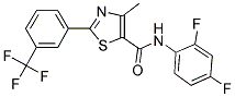 N-(2,4-DIFLUOROPHENYL)-4-METHYL-2-[3-(TRIFLUOROMETHYL)PHENYL]-1,3-THIAZOLE-5-CARBOXAMIDE Struktur