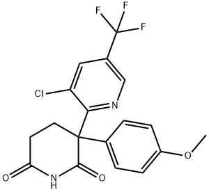 3-[3-CHLORO-5-(TRIFLUOROMETHYL)-2-PYRIDINYL]-3-(4-METHOXYPHENYL)DIHYDRO-2,6(1H,3H)-PYRIDINEDIONE Struktur