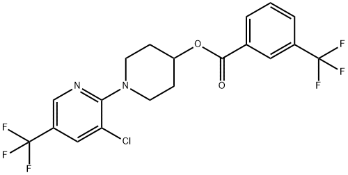 1-[3-CHLORO-5-(TRIFLUOROMETHYL)-2-PYRIDINYL]-4-PIPERIDINYL 3-(TRIFLUOROMETHYL)BENZENECARBOXYLATE Struktur