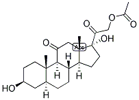 5-ALPHA-PREGNAN-3-BETA, 17,21-TRIOL-11,20-DIONE 21-ACETATE Struktur