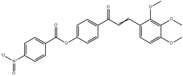 4-[3-(2,3,4-TRIMETHOXYPHENYL)ACRYLOYL]PHENYL 4-NITROBENZENECARBOXYLATE Struktur