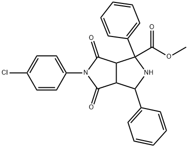 METHYL 5-(4-CHLOROPHENYL)-4,6-DIOXO-1,3-DIPHENYLOCTAHYDROPYRROLO[3,4-C]PYRROLE-1-CARBOXYLATE Struktur