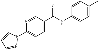 N-(4-METHYLPHENYL)-6-(1H-PYRAZOL-1-YL)NICOTINAMIDE Struktur