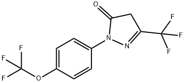 2-[4-(TRIFLUOROMETHOXY)PHENYL]-5-(TRIFLUOROMETHYL)-2,4-DIHYDRO-3H-PYRAZOL-3-ONE Struktur