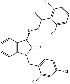 3-([(2,6-DICHLOROBENZOYL)OXY]IMINO)-1-(2,4-DICHLOROBENZYL)-1,3-DIHYDRO-2H-INDOL-2-ONE Struktur