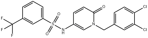 N-[1-(3,4-DICHLOROBENZYL)-6-OXO-1,6-DIHYDRO-3-PYRIDINYL]-3-(TRIFLUOROMETHYL)BENZENESULFONAMIDE Struktur