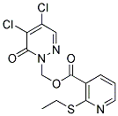 (4,5-DICHLORO-6-OXO-1,6-DIHYDROPYRIDAZIN-1-YL)METHYL 2-(ETHYLTHIO)NICOTINATE Struktur