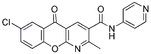 7-CHLORO-2-METHYL-5-OXO-N-(4-PYRIDINYL)-5H-CHROMENO[2,3-B]PYRIDINE-3-CARBOXAMIDE Struktur