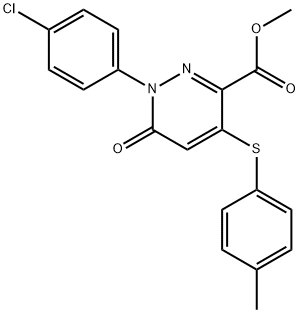 METHYL 1-(4-CHLOROPHENYL)-4-[(4-METHYLPHENYL)SULFANYL]-6-OXO-1,6-DIHYDRO-3-PYRIDAZINECARBOXYLATE Struktur