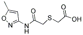 ([2-[(5-METHYLISOXAZOL-3-YL)AMINO]-2-OXOETHYL]THIO)ACETIC ACID Struktur