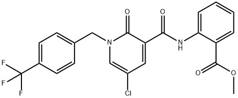 METHYL 2-[((5-CHLORO-2-OXO-1-[4-(TRIFLUOROMETHYL)BENZYL]-1,2-DIHYDRO-3-PYRIDINYL)CARBONYL)AMINO]BENZENECARBOXYLATE Struktur