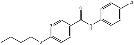 6-(BUTYLSULFANYL)-N-(4-CHLOROPHENYL)NICOTINAMIDE Struktur