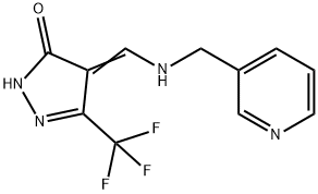 4-([(3-PYRIDINYLMETHYL)AMINO]METHYLENE)-5-(TRIFLUOROMETHYL)-2,4-DIHYDRO-3H-PYRAZOL-3-ONE Struktur