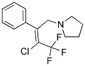 1-(3-CHLORO-4,4,4-TRIFLUORO-2-PHENYLBUT-2-ENYL)PYRROLIDINE Struktur