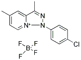 1-(4-CHLOROPHENYL)-3,5-DIMETHYL-1H-[1,2,3]TRIAZOLO[1,5-A]PYRIDIN-8-IUM TETRAFLUOROBORATE Struktur