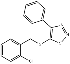 2-CHLOROBENZYL 4-PHENYL-1,2,3-THIADIAZOL-5-YL SULFIDE Struktur