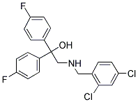 2-[(2,4-DICHLOROBENZYL)AMINO]-1,1-BIS(4-FLUOROPHENYL)-1-ETHANOL Struktur