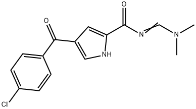 4-(4-CHLOROBENZOYL)-N-[(DIMETHYLAMINO)METHYLENE]-1H-PYRROLE-2-CARBOXAMIDE Struktur