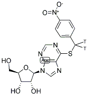 NITROBENZYLTHIOINOSINE, [BENZYL-3H]- Struktur