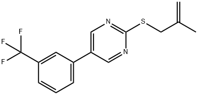 2-METHYL-2-PROPENYL 5-[3-(TRIFLUOROMETHYL)PHENYL]-2-PYRIMIDINYL SULFIDE Struktur