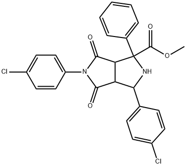 METHYL 3,5-BIS(4-CHLOROPHENYL)-4,6-DIOXO-1-PHENYLOCTAHYDROPYRROLO[3,4-C]PYRROLE-1-CARBOXYLATE Struktur