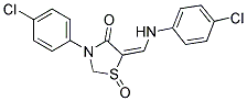 5-[(4-CHLOROANILINO)METHYLENE]-3-(4-CHLOROPHENYL)-4-OXO-1,3-THIAZOLAN-1-IUM-1-OLATE Struktur