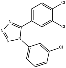 1-(3-CHLOROPHENYL)-5-(3,4-DICHLOROPHENYL)-1H-1,2,3,4-TETRAAZOLE Struktur