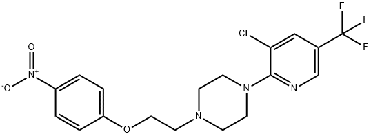 1-[3-CHLORO-5-(TRIFLUOROMETHYL)-2-PYRIDINYL]-4-[2-(4-NITROPHENOXY)ETHYL]PIPERAZINE Struktur