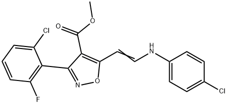 METHYL 5-[2-(4-CHLOROANILINO)VINYL]-3-(2-CHLORO-6-FLUOROPHENYL)-4-ISOXAZOLECARBOXYLATE Struktur