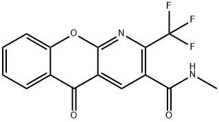 N-METHYL-5-OXO-2-(TRIFLUOROMETHYL)-5H-CHROMENO[2,3-B]PYRIDINE-3-CARBOXAMIDE Struktur