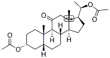 5-BETA-PREGNAN-3-ALPHA, 20-BETA-DIOL-11-ONE DIACETATE Struktur