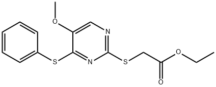 ETHYL 2-([5-METHOXY-4-(PHENYLSULFANYL)-2-PYRIMIDINYL]SULFANYL)ACETATE Struktur