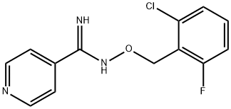 N'-[(2-CHLORO-6-FLUOROBENZYL)OXY]-4-PYRIDINECARBOXIMIDAMIDE Struktur