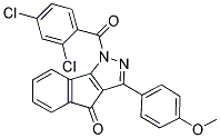 1-((2,4-DICHLOROPHENYL)CARBONYL)-3-(4-METHOXYPHENYL)INDENO[2,3-D]PYRAZOL-4-ONE Struktur